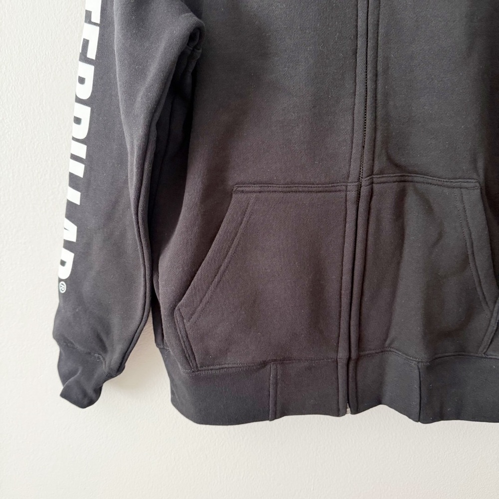 CAT Caterpillar Trademark Banner Full Zip Hooded Sweatshirt Women's Small NWT - Picture 2 of 8